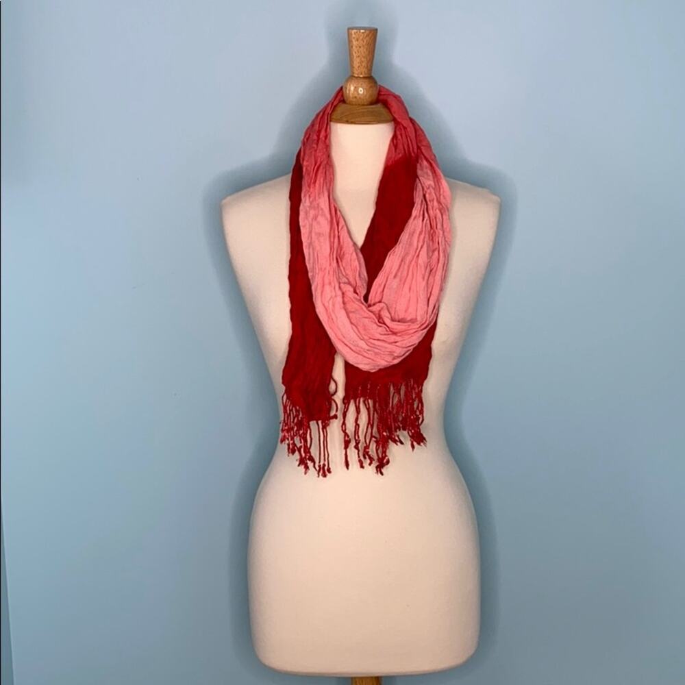 Orange Fringe Scarf X25